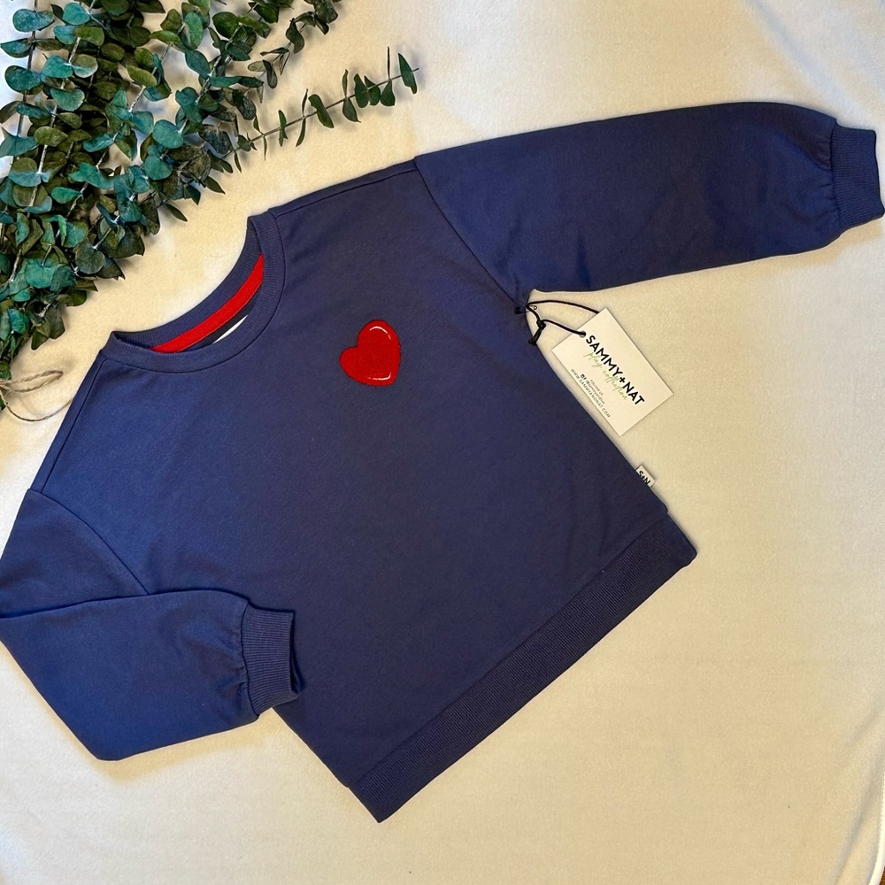 NWT Sammy + Nat Frankie Sweatshirt with Heart size 4 ❤️